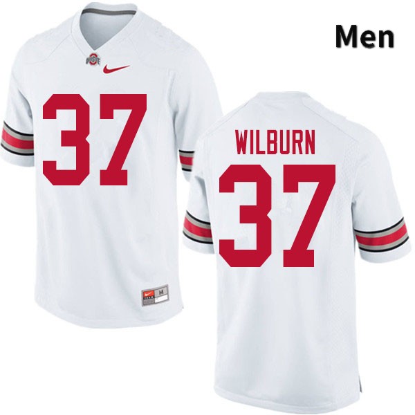 Ohio State Buckeyes Trayvon Wilburn Men's #37 White Authentic Stitched College Football Jersey